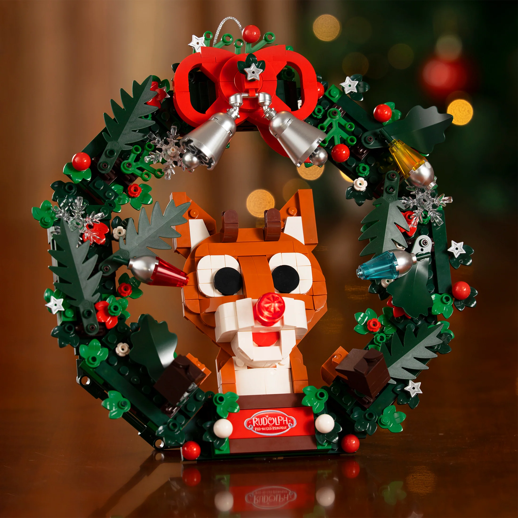 Rudolph Light Up Holiday Wreath - Image 3
