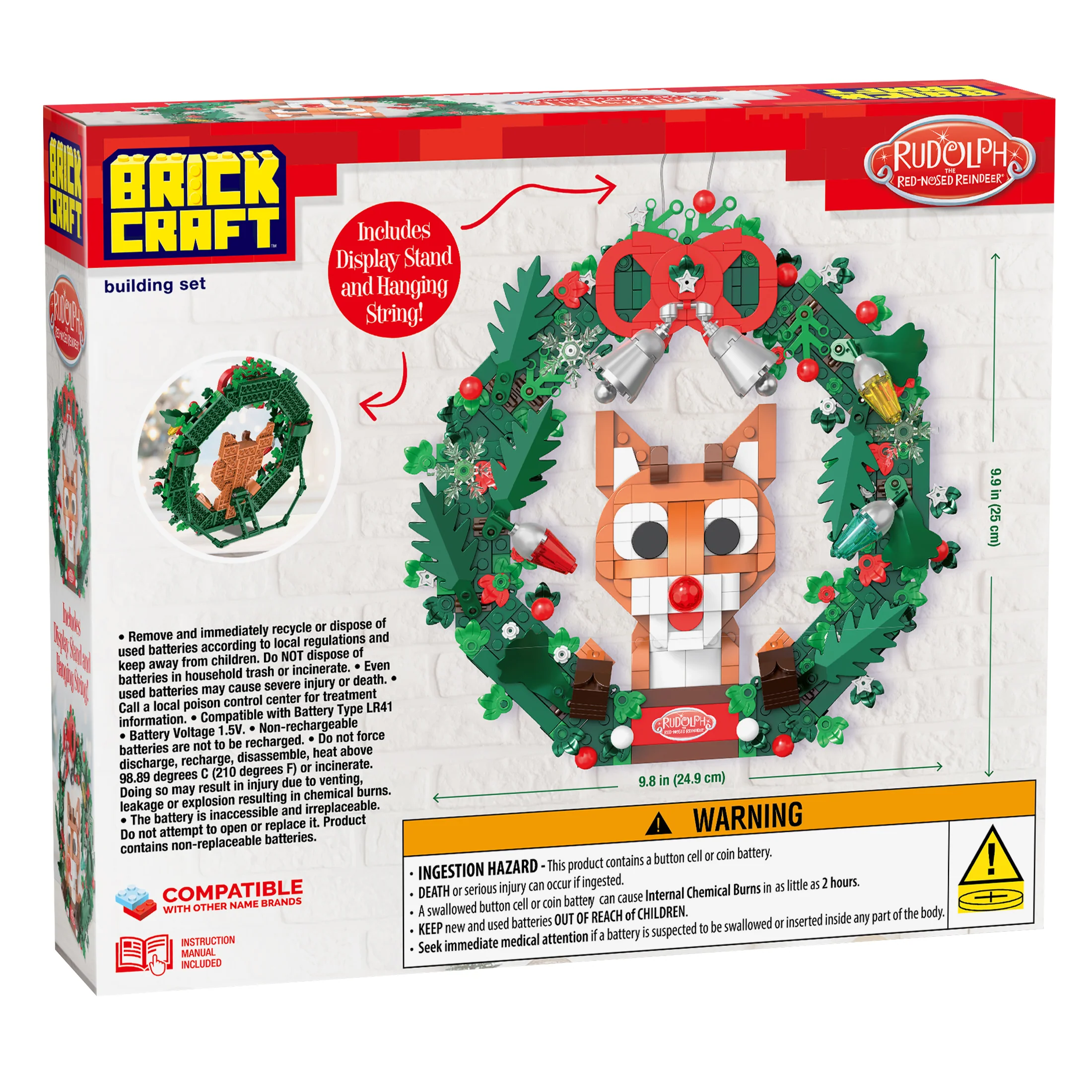Rudolph Light Up Holiday Wreath - Image 9