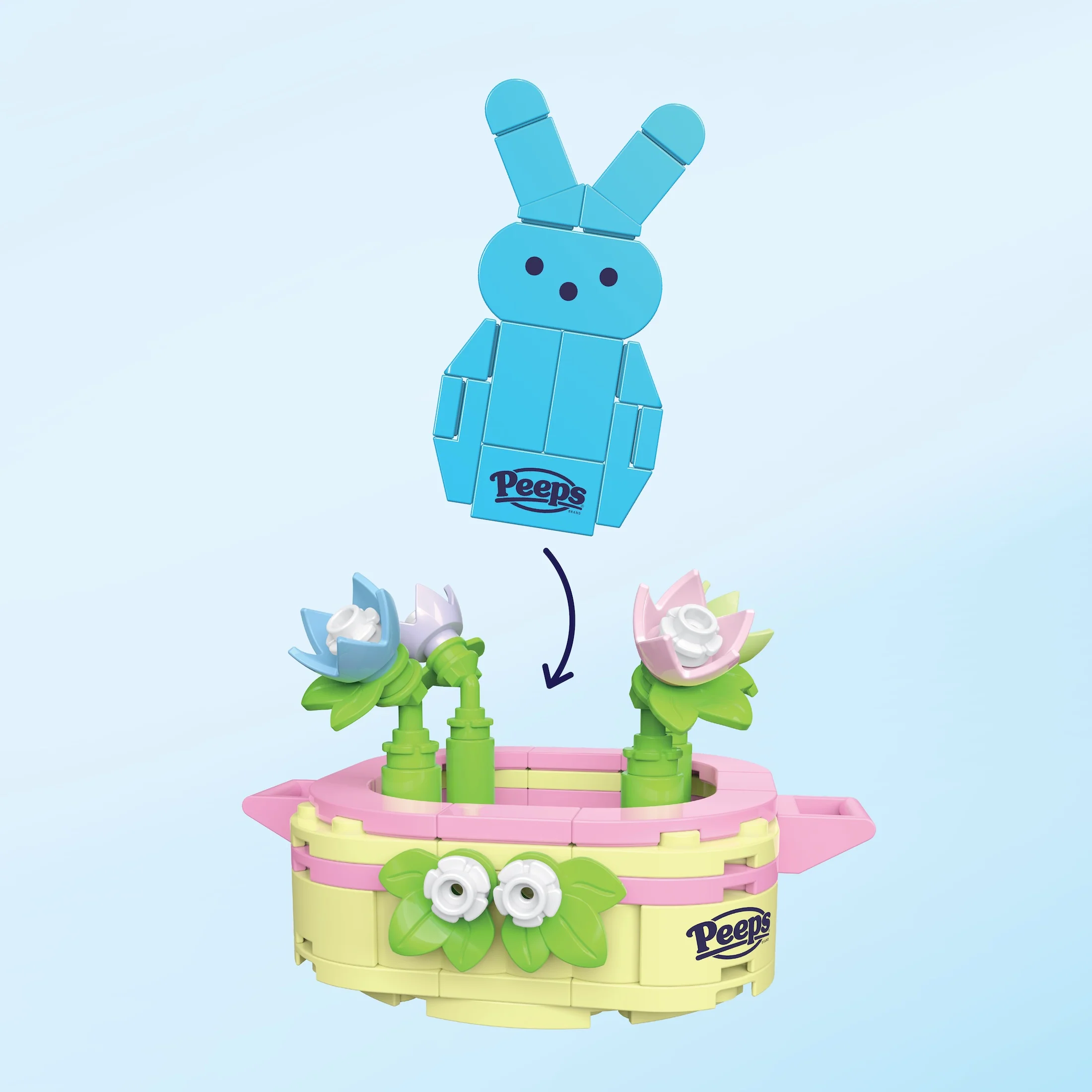 PEEPS Blue Bunny Easter Basket - Image 5
